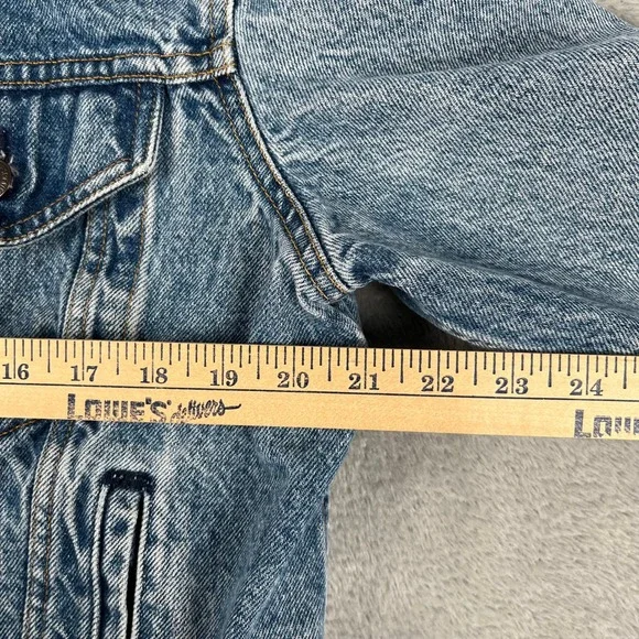 Vintage Levis 70506-0216 Denim Trucker Jacket 44R Made in the USA Distressed - Picture 9 of 13